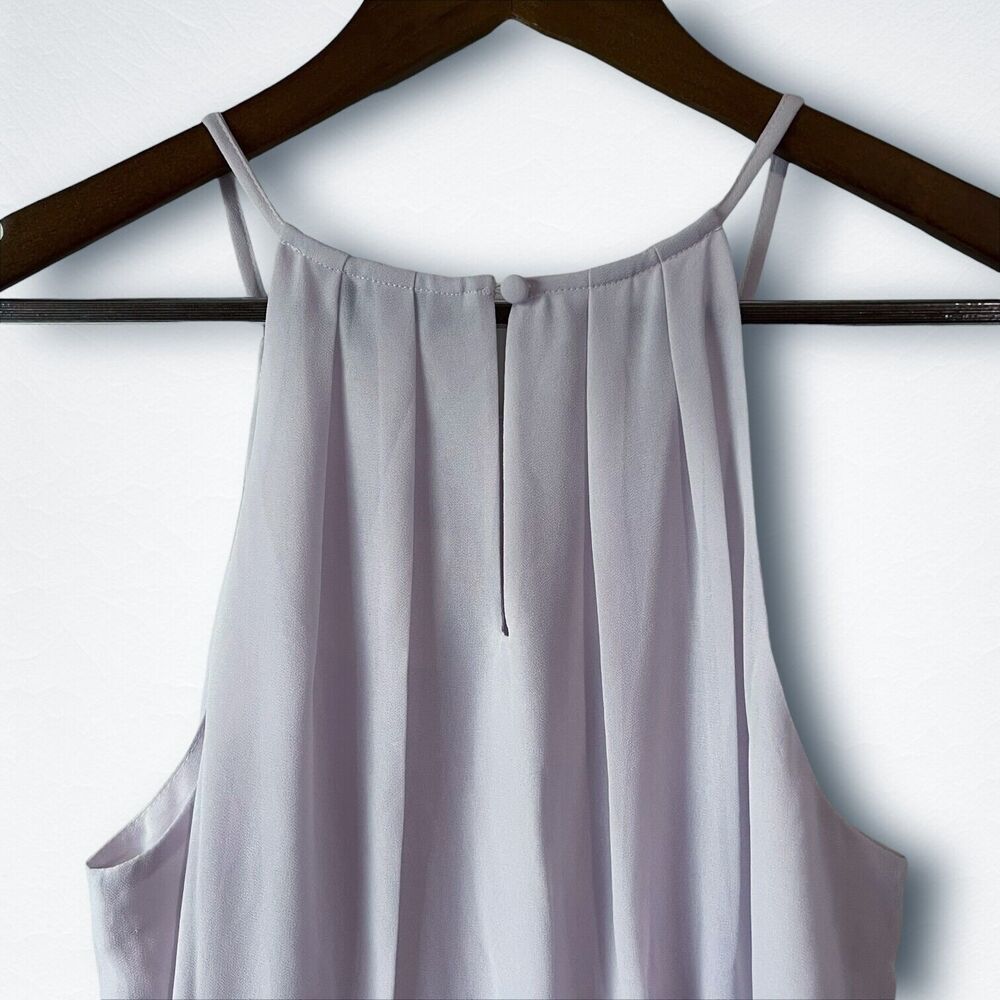NWT Naked Zebra Lavender Sheer Chiffon Lined Halter Skater Dress Women's Medium - Picture 8 of 10